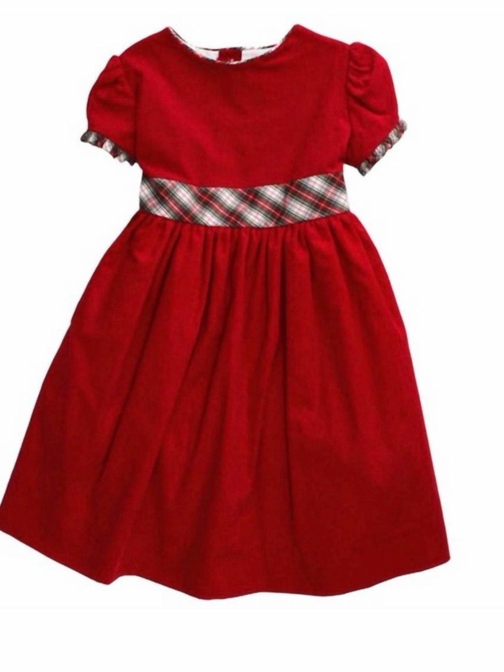The Bailey Boys Red Plaid Waist Holiday Christmas Dress SZ 4T EUC